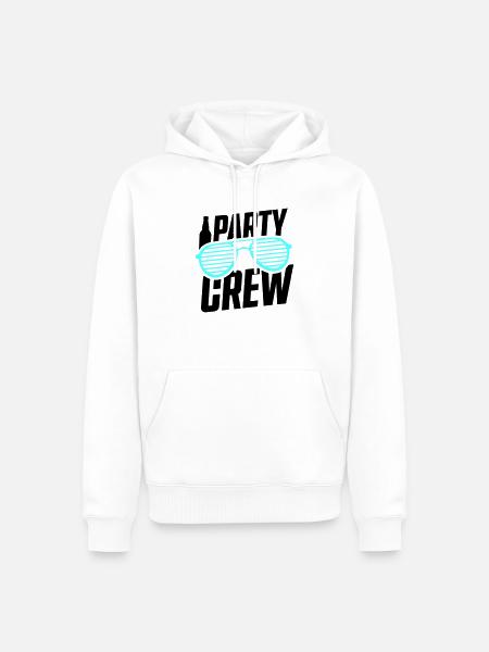 Équipe de fête - Sweat à capuche Premium bio Homme - blanc