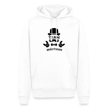 Équipe Groom - Sweat à capuche Premium bio Homme - blanc - Devant - Nico (187cm)