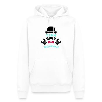 Équipe Groom - Sweat à capuche Premium bio Homme - blanc - Devant - Nico (187cm)