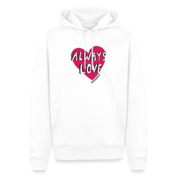 Always Love Yourself - Men’s Premium Organic Hoodie - white - Front - Nico (187cm)