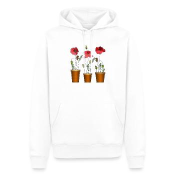 Blumen - Männer Premium Bio Hoodie - Weiß - Vorne - Nico (187cm)