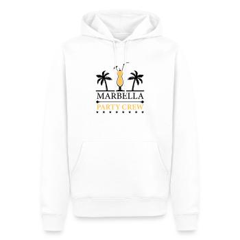 Marbella Party Crew - Men’s Premium Organic Hoodie - white - Front - Nico (187cm)