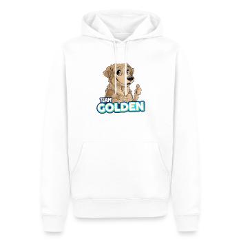 TEAM Golden Retriever - Men’s Premium Organic Hoodie - white - Front - Nico (187cm)