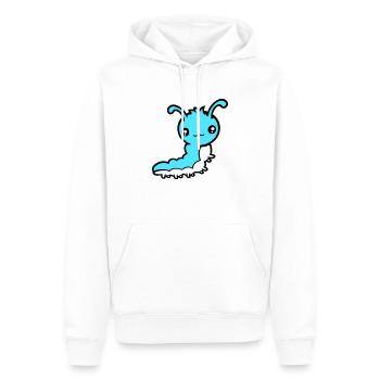 Süße Raupe klein freundlich Larve Wurm glücklich - Männer Premium Bio Hoodie - Weiß - Vorne - Nico (187cm)