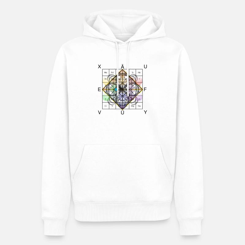 BrillantQodeA - Männer Premium Bio Hoodie - Weiß