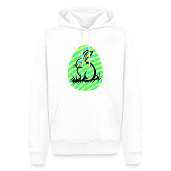 Icône de Pâques lapin - Sweat à capuche Premium bio Homme - blanc - Devant - Nico (187cm)