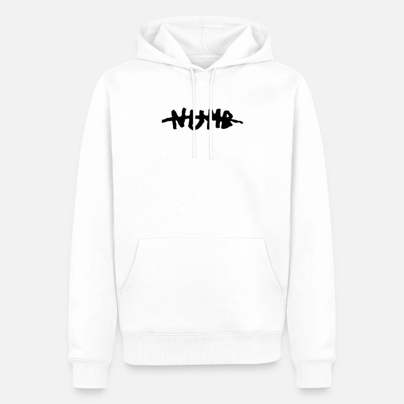 Conception abstraite de néons - Sweat à capuche Premium bio Homme - blanc