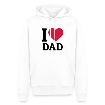 I love Dad - Männer Premium Bio Hoodie - Weiß - Vorne - Nico (187cm)