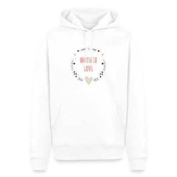 Muttertag Mutter Liebe Dankeschön Kinder Geschenk - Männer Premium Bio Hoodie - Weiß - Vorne - Nico (187cm)