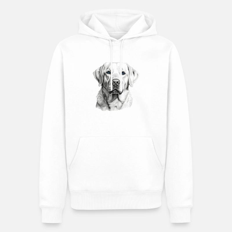 Labrador Retriever - Sweat à capuche Premium bio Homme - blanc