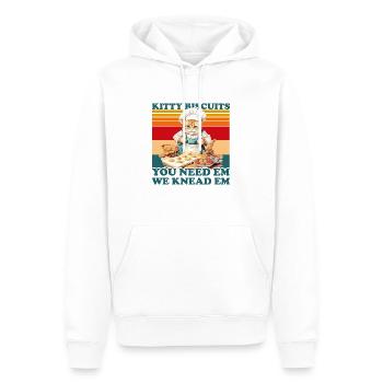 Kitty Biscuits Cat Cat Biscuits Baker Baker - Sweat à capuche Premium bio Homme - blanc - Devant - Nico (187cm)