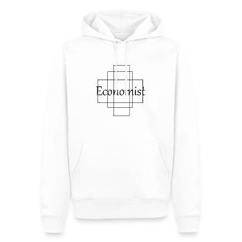 Job-Shirt | Volkswirt | Economist - Männer Premium Bio Hoodie - Weiß - Vorne - Nico (187cm)