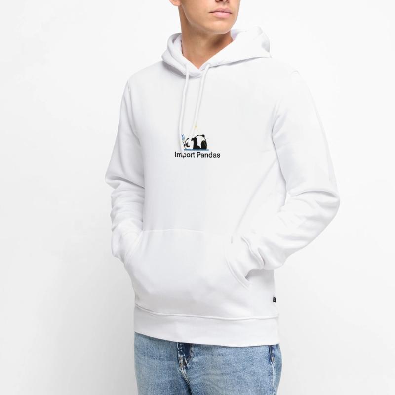 Importer Pandas Python Joke Proggramer Sweat à capuche Premium bio Homme