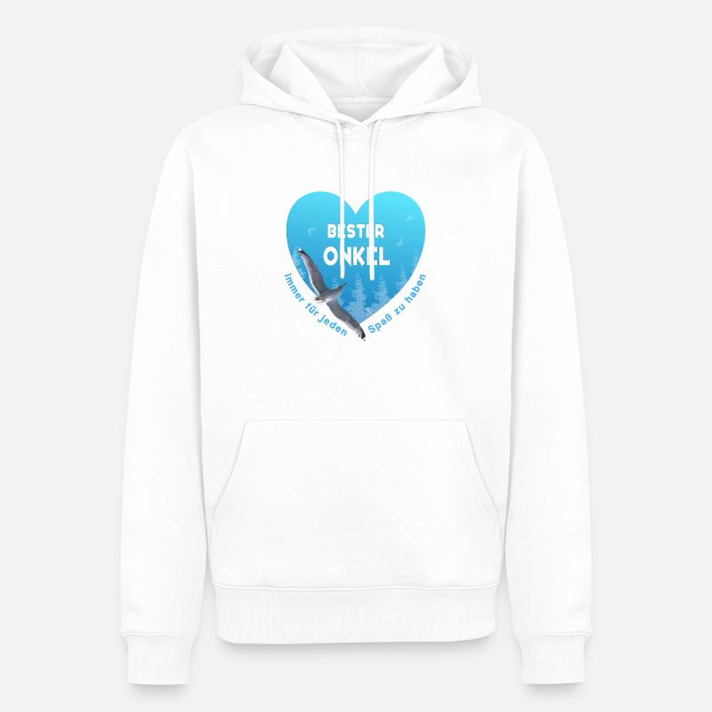 bester Onkel - Männer Premium Bio Hoodie - Weiß