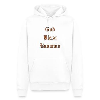 GodBlessBananas - Men’s Premium Organic Hoodie - white - Front - Nico (187cm)