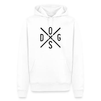 Dog - Men’s Premium Organic Hoodie - white - Front - Nico (187cm)
