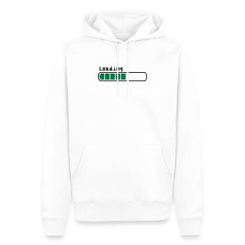 Loading - Men’s Premium Organic Hoodie - white - Front - Nico (187cm)