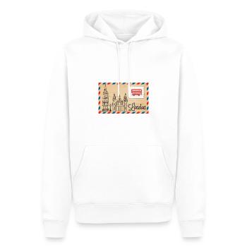 London - Männer Premium Bio Hoodie - Weiß - Vorne - Nico (187cm)