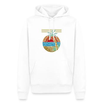 Palmen - Männer Premium Bio Hoodie - Weiß - Vorne - Nico (187cm)