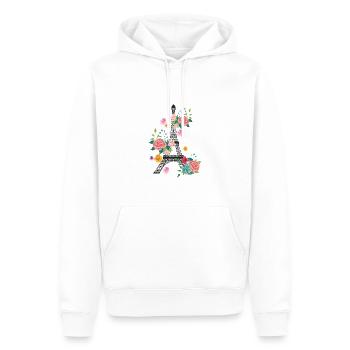 Paris - Männer Premium Bio Hoodie - Weiß - Vorne - Nico (187cm)