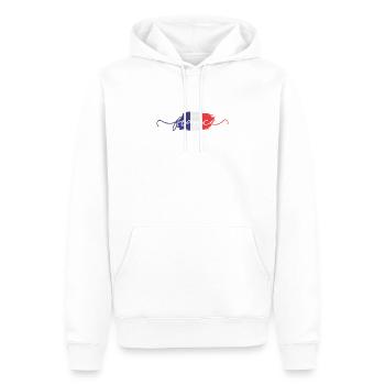 Paris - Männer Premium Bio Hoodie - Weiß - Vorne - Nico (187cm)