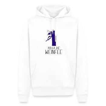 Weißwein Rotwein JGA Vino Wein - Holla die Weinfee - Männer Premium Bio Hoodie - Weiß - Vorne - Nico (187cm)