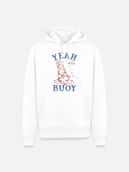 yeah buoy Graphic - Men’s Premium Organic Hoodie - white