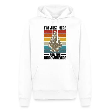 Arrowhead Hunting | Cadeaux de collection Arrowheads - Sweat à capuche Premium bio Homme - blanc - Devant - Nico (187cm)