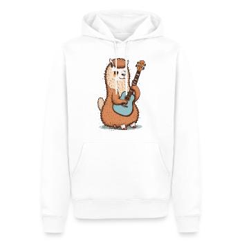 Rockin Out - Männer Premium Bio Hoodie - Weiß - Vorne - Nico (187cm)