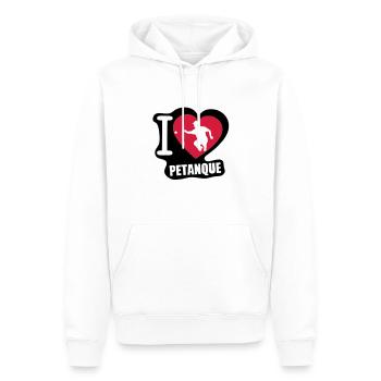 i love love Petanque boule2 - Männer Premium Bio Hoodie - Weiß - Vorne - Nico (187cm)