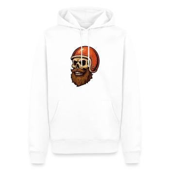Skull Rider 01 - Männer Premium Bio Hoodie - Weiß - Vorne - Nico (187cm)