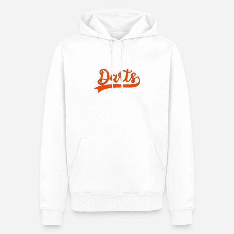 Fléchettes - Sweat à capuche Premium bio Homme - blanc
