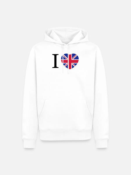 Union jack - Men’s Premium Organic Hoodie - white