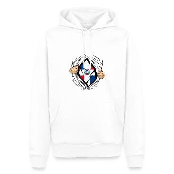 Dominican Republic Flag Dom Rep Flag Trip - Men’s Premium Organic Hoodie - white - Front - Nico (187cm)