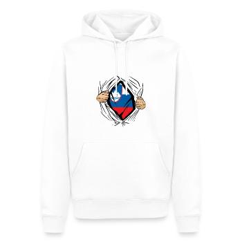 Slowenien Flagge Balkan Slowenische Fahne Vintage - Männer Premium Bio Hoodie - Weiß - Vorne - Nico (187cm)