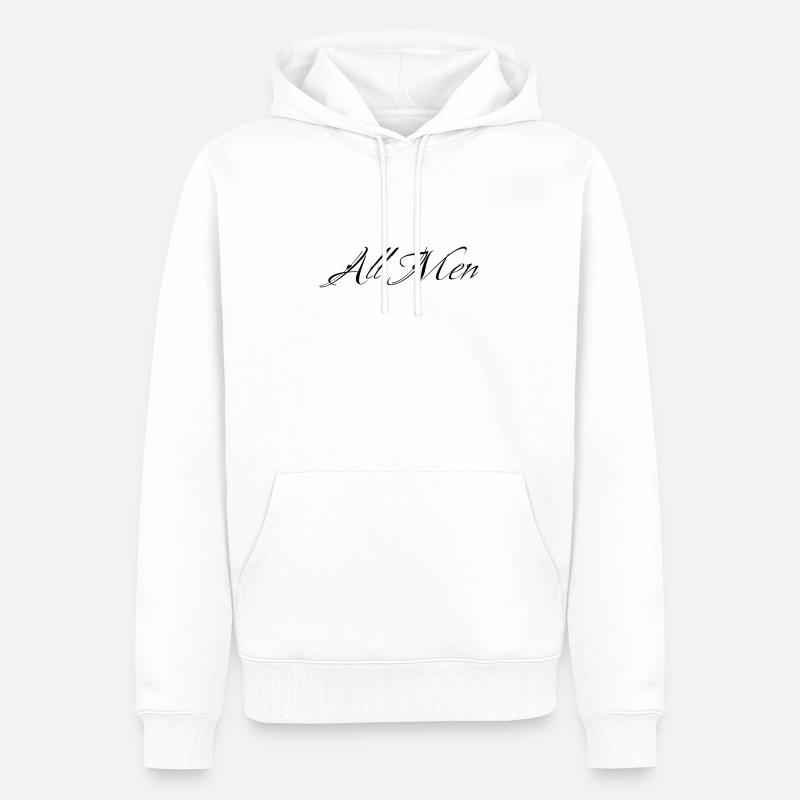 all men - Sweat à capuche Premium bio Homme - blanc