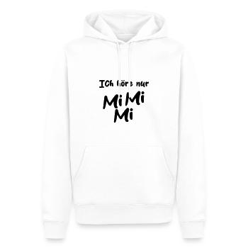 Ich höre nur MiMi Mi - Männer Premium Bio Hoodie - Weiß - Vorne - Nico (187cm)