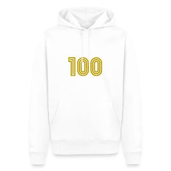 100. 100 JAHRE. 100-JÄHRIGES JUBILÄUM. 100. GEBURTSTAG - Männer Premium Bio Hoodie - Weiß - Vorne - Nico (187cm)