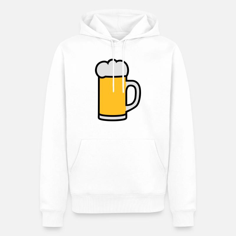 Bierglas 3 Farben - Männer Premium Bio Hoodie - Weiß