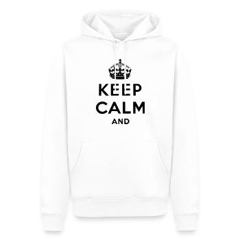 Keep Calm And ... (High Quality) - Männer Premium Bio Hoodie - Weiß - Vorne - Nico (187cm)