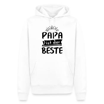 Papa Ist Der Beste - Vatertag Geschenk - Männer Premium Bio Hoodie - Weiß - Vorne - Nico (187cm)