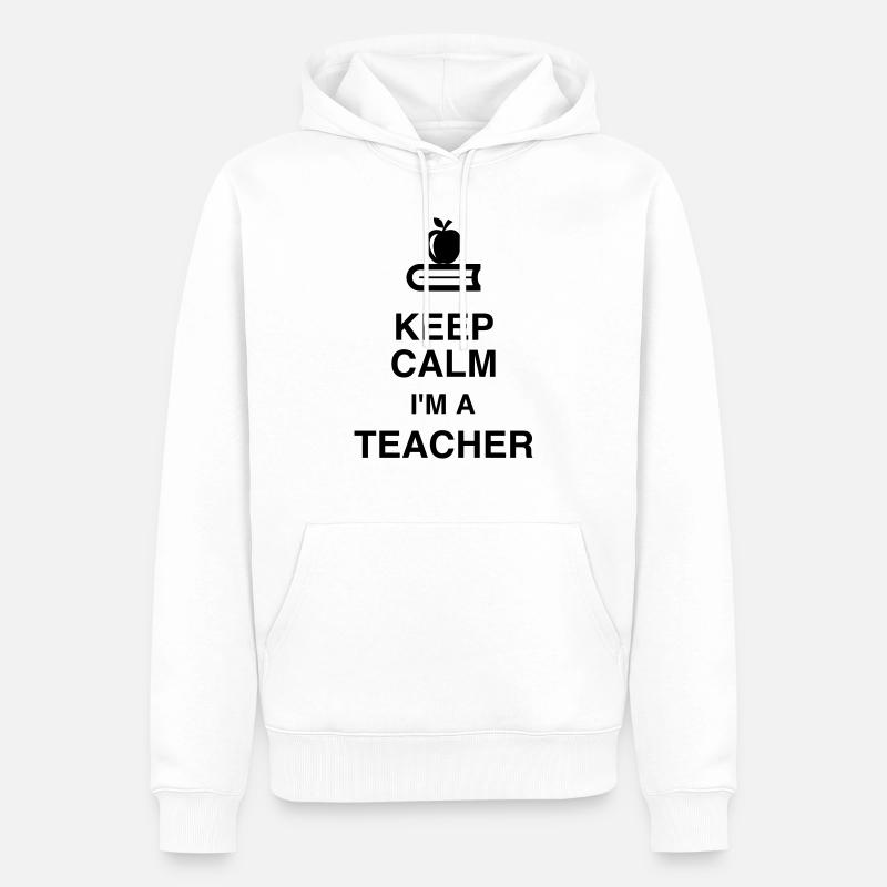 Ecole / Prof / Instit / Professeur / Maîtresse - Sweat à capuche Premium bio Homme - blanc
