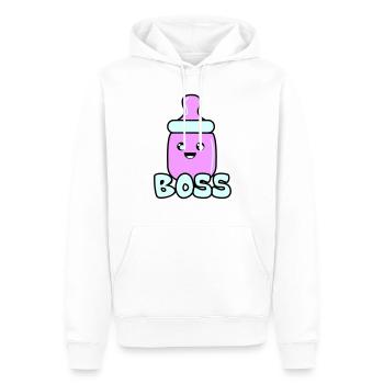 patron de biberon 02 - Sweat à capuche Premium bio Homme - blanc - Devant - Nico (187cm)