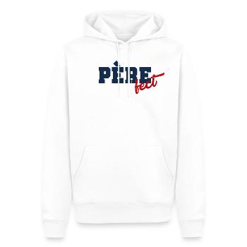Père fect - Sweat à capuche Premium bio Homme - blanc - Devant - Nico (187cm)