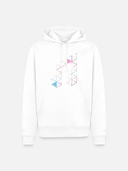 MLove Farbenfroh - Männer Premium Bio Hoodie - Weiß