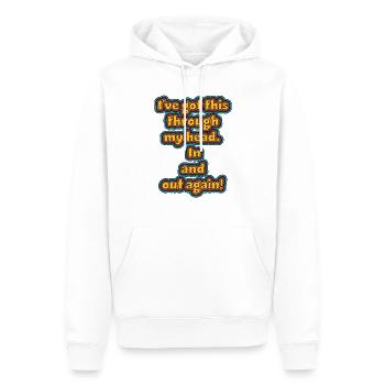 Design drôle et non réfléchi / dictons drôles - Sweat à capuche Premium bio Homme - blanc - Devant - Nico (187cm)