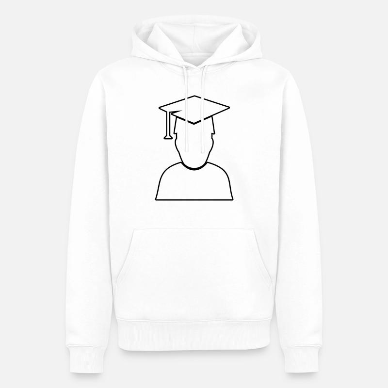 Diplôme d’étudiant - Sweat à capuche Premium bio Homme - blanc