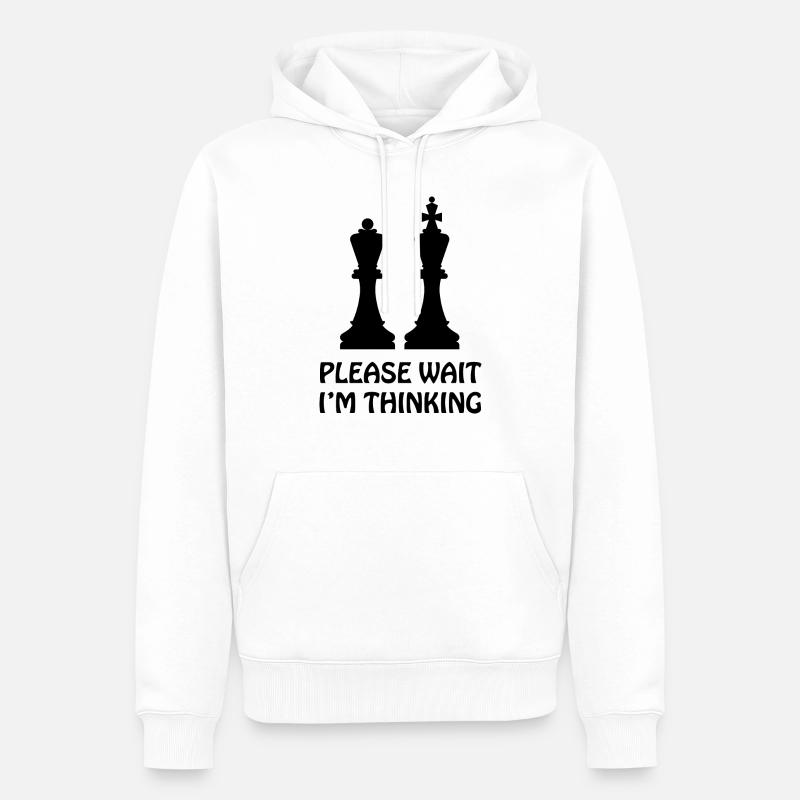 boardgame chess backgammon game night - Männer Premium Bio Hoodie - Weiß