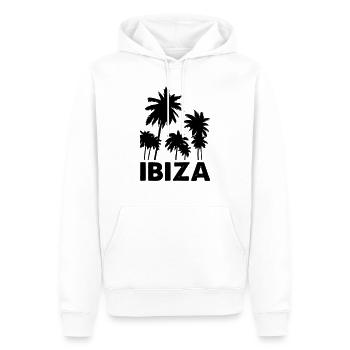 ibiza - Männer Premium Bio Hoodie - Weiß - Vorne - Nico (187cm)