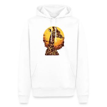 Doudou la girafe - Sweat à capuche Premium bio Homme - blanc - Devant - Nico (187cm)